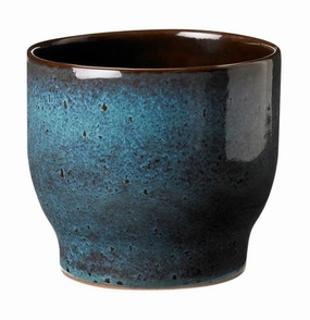 Knabstrup Keramik Flower Planter ? 12,5 Cm, Ocean Green dried green plant  