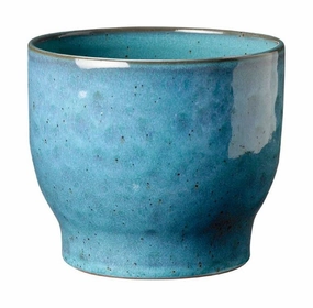 Knabstrup Keramik Flower Planter ? 14,5 Cm, Smoked Blue dried green plant  