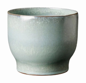 Knabstrup Keramik Flower Planter ? 14,5 Cm, Soft Mint dried green plant  