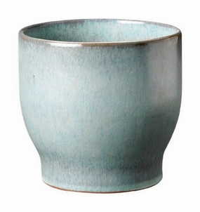 Knabstrup Keramik Flower Pot ? 12,5 Cm, Soft Mint dried green plant  