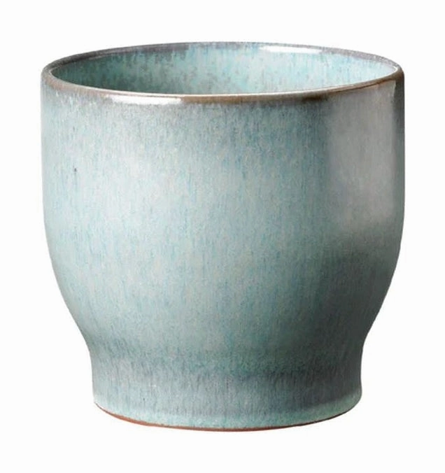 Knabstrup Keramik Flower Pot ? 12,5 Cm, Soft Mint dried green plant  