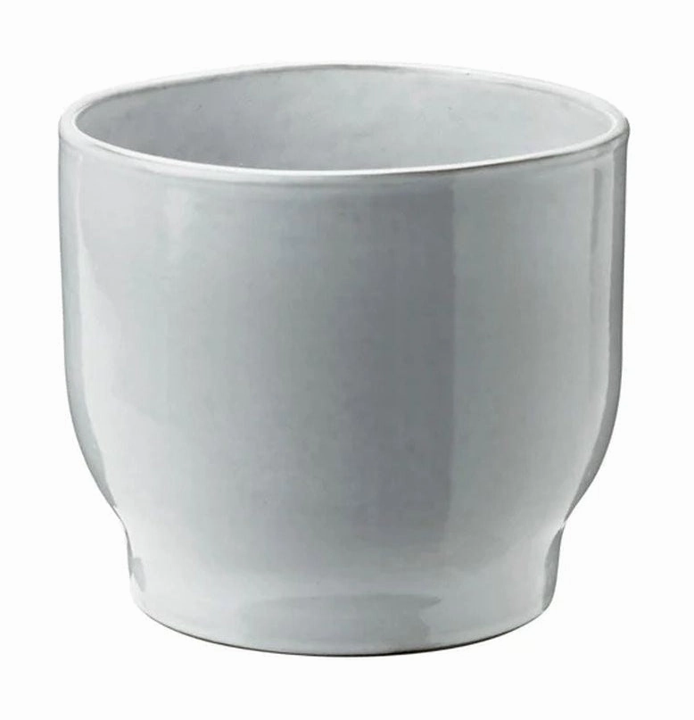 Knabstrup Keramik Flower Pot ? 16,5 Cm, White dried green plant  