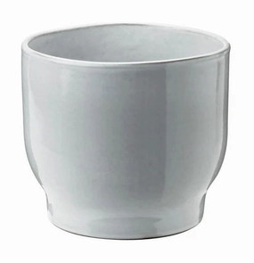 Knabstrup Keramik Flower Pot ? 16,5 Cm, White dried green plant  