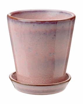 Knabstrup Keramik Nursery Pot, Pink dried green plant  