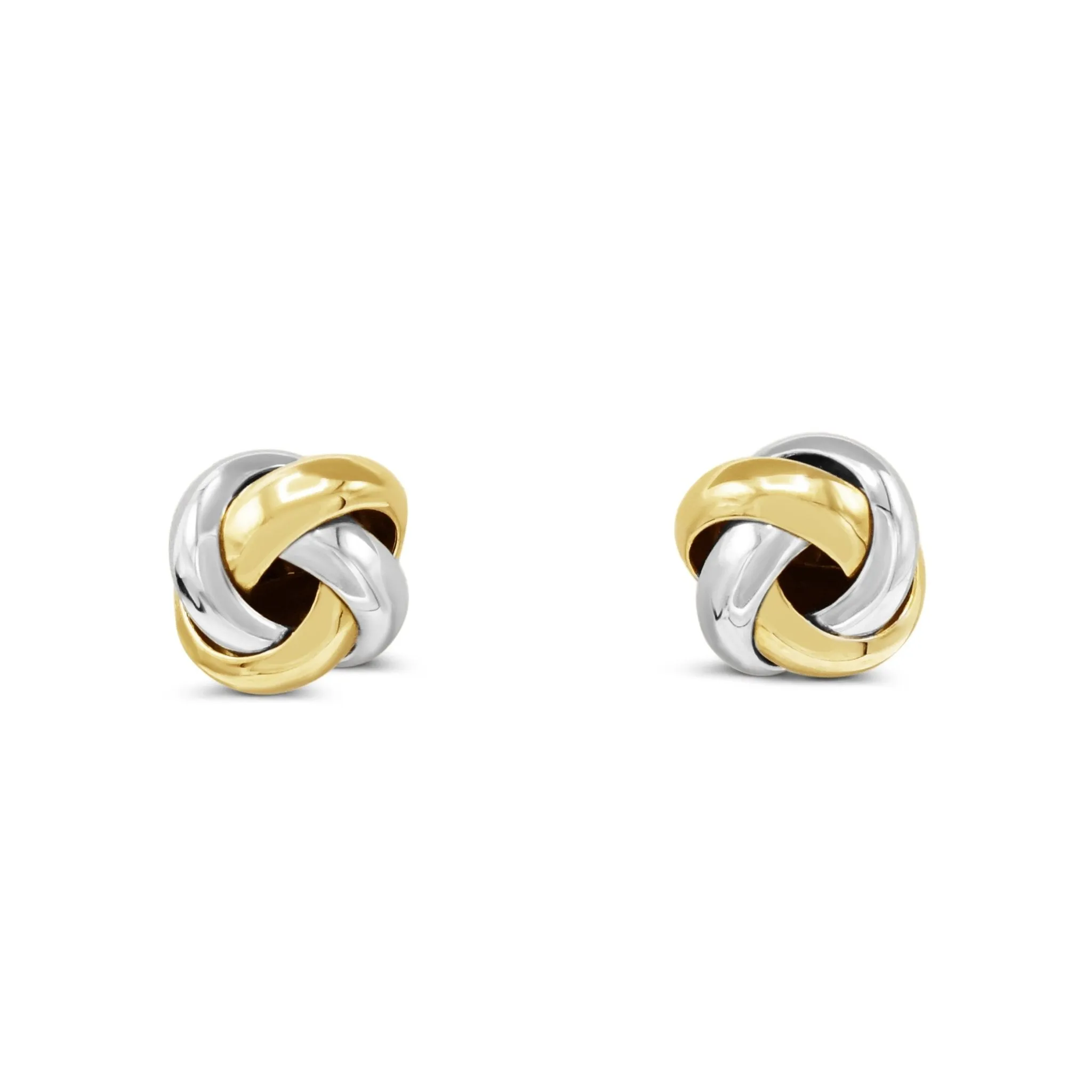 Knot Earrings - 18ct Yellow & White Gold