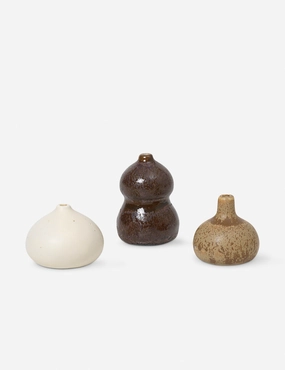 Komo Mini Vases (Set of 3) by Ferm Living mini ornamental plant  