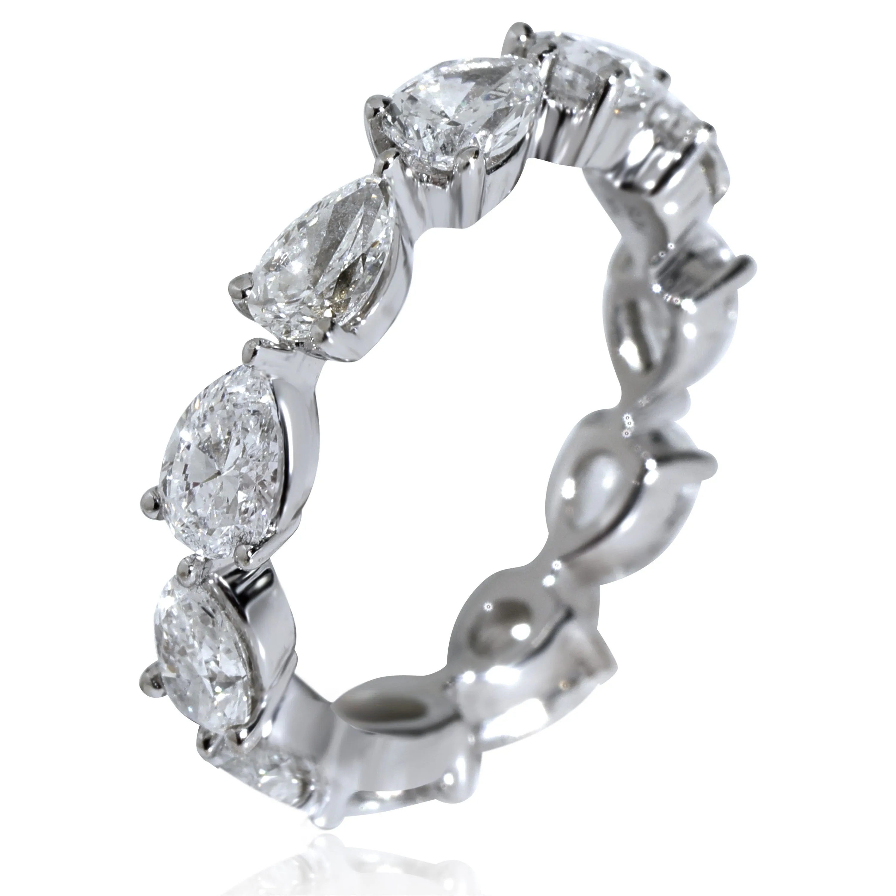 Lab-Grown Diamond Wedding Band in 14K White Gold 3 CTW
