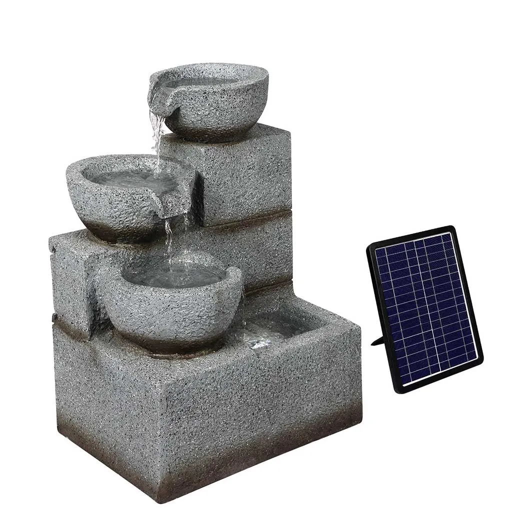 Lambu Solar Fountain Water Bird Bath UM1222-SOL dried flowers  