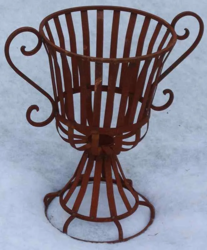 Large Strap Urn with Handles decorative plants  