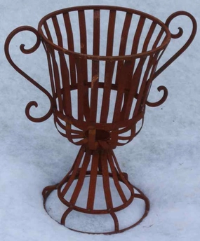Large Strap Urn with Handles cactus succulent plant  