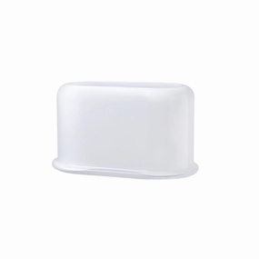 Layers Vase Wide in Opal White mini ornamental plant  