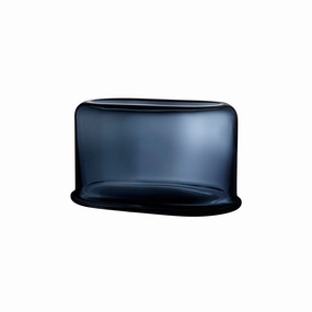 Layers Vase Wide in Steel Blue mini ornamental plant  