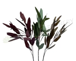 LEA0056 Gum Leaf / Eucalyptus Spray 3 Colours dried green plant  