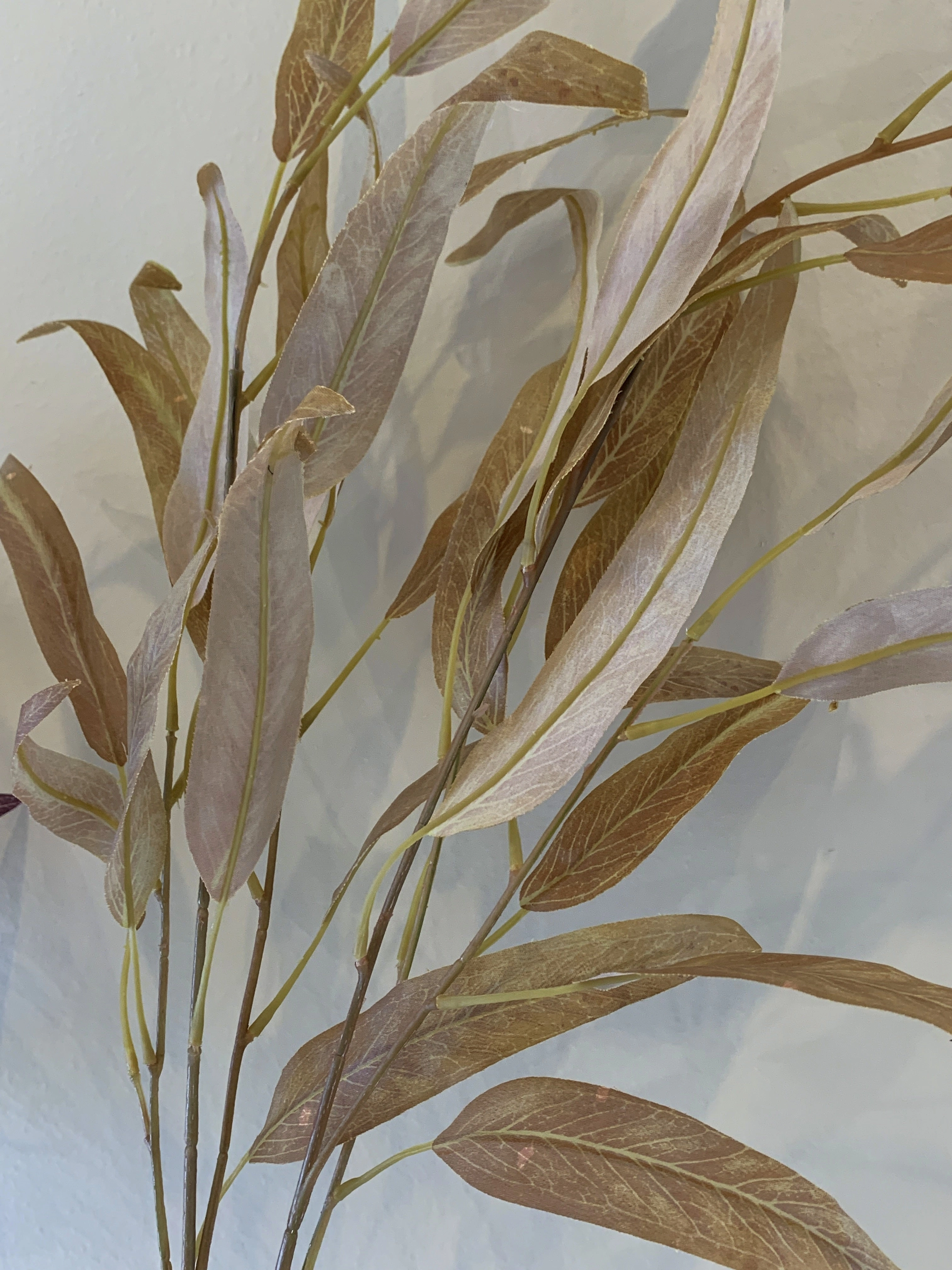 LEA0083 Gum Leaf / Eucalyptus Foliage 102cm Purple / Mustard
