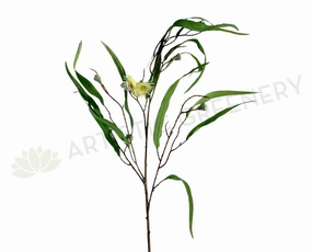 LEA0107 Gum Blossom / Gum Leaves with Pods & White Flowers 103cm xl flower pot  