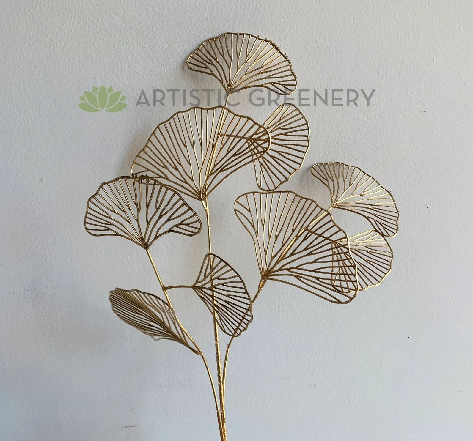 LEA0110 Gold Shell Leaves 74cm