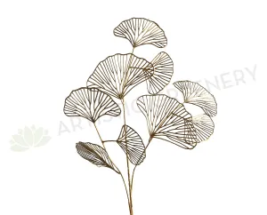 LEA0110 Gold Shell Leaves 74cm dried green plant  