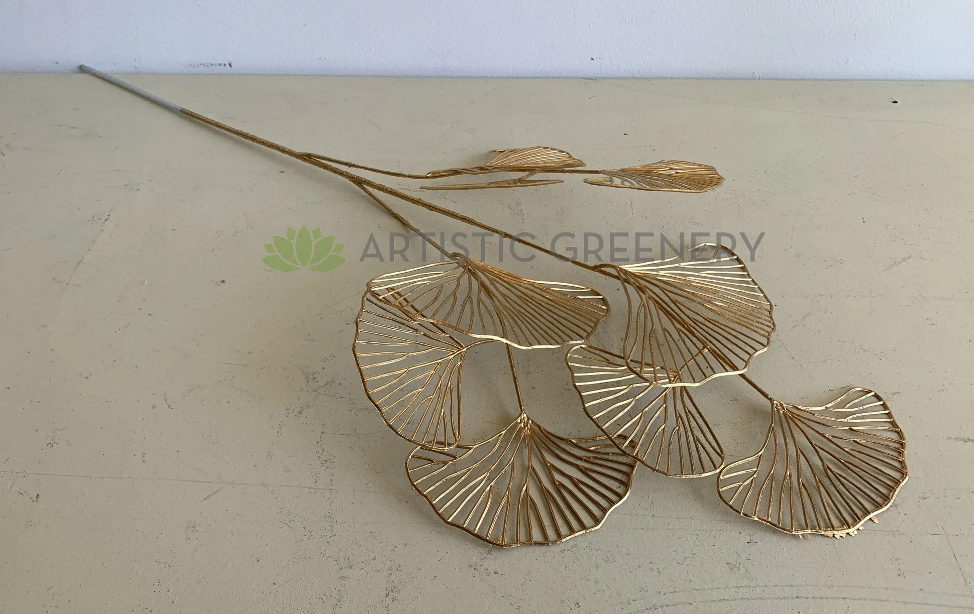 LEA0110 Gold Shell Leaves 74cm