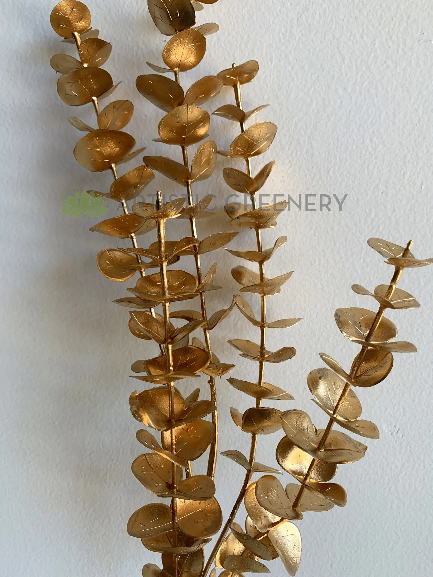 LEA0111 Gold Eucalyptus Spray 83cm