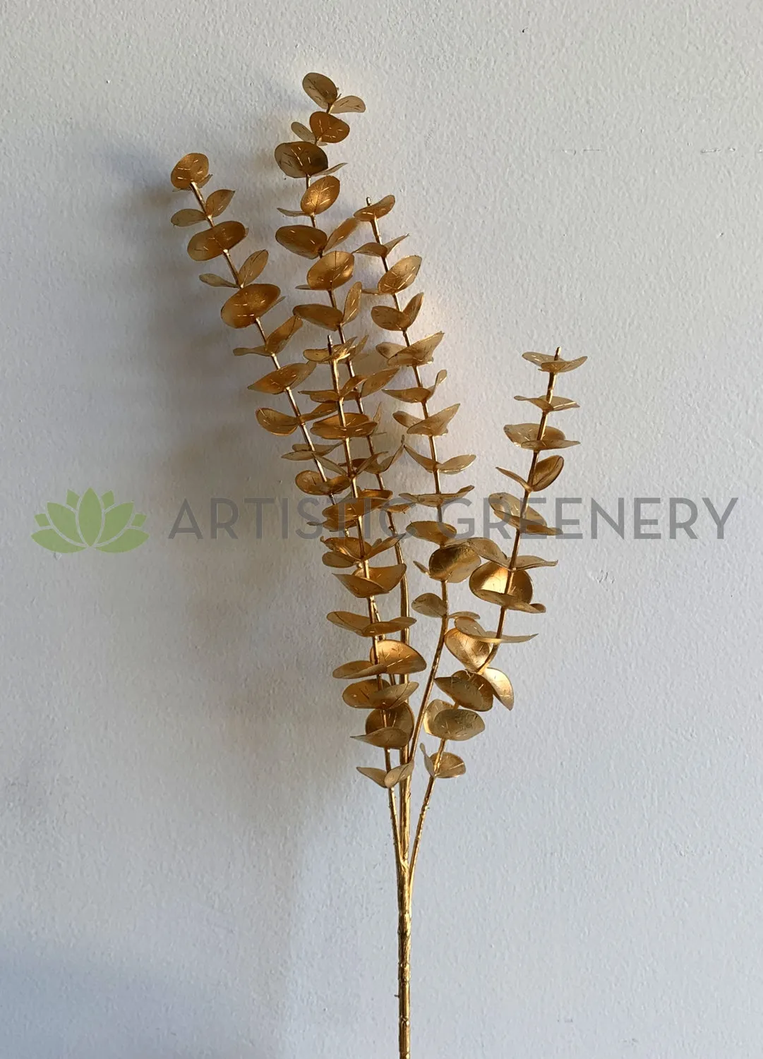 LEA0111 Gold Eucalyptus Spray 83cm