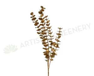 LEA0111 Gold Eucalyptus Spray 83cm dried green plant  