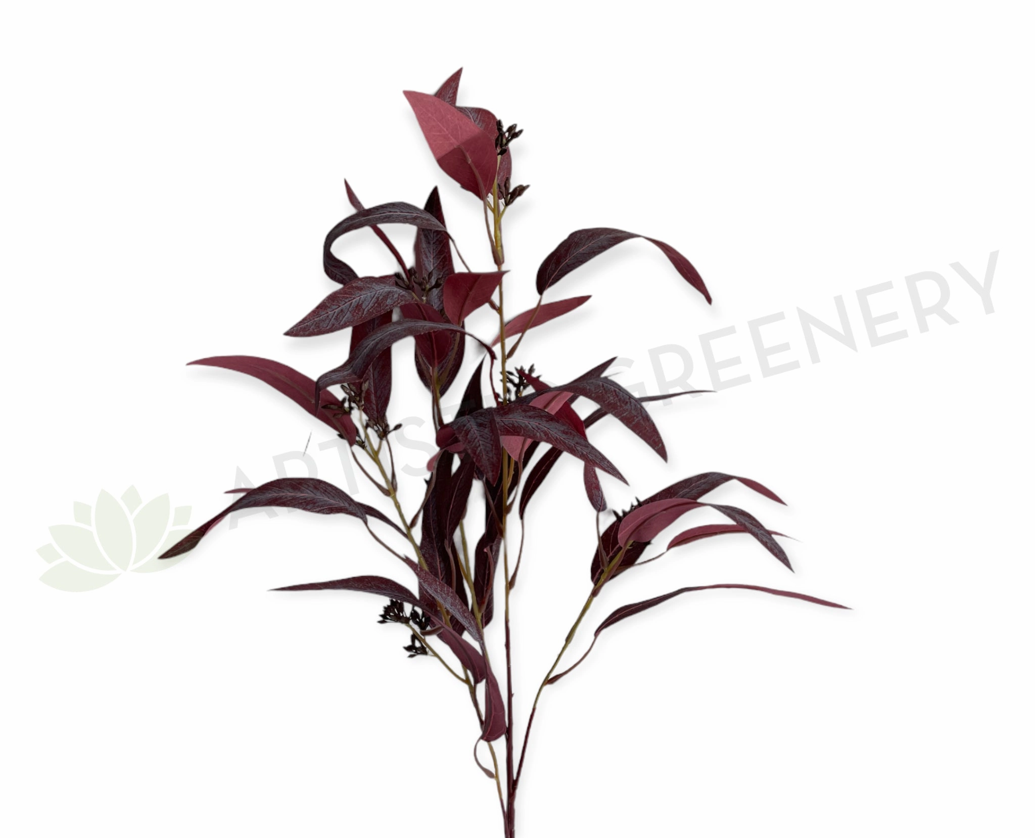LEA0113PUR Seeded Gum Leaves 88cm Purple xl flower pot  