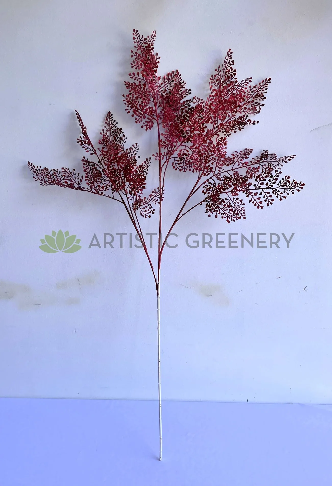 LEA0114 Red Maidenhair Fern Spray 103cm