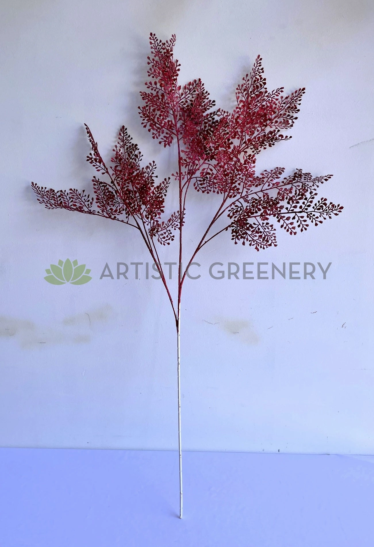 LEA0114 Red Maidenhair Fern Spray 103cm