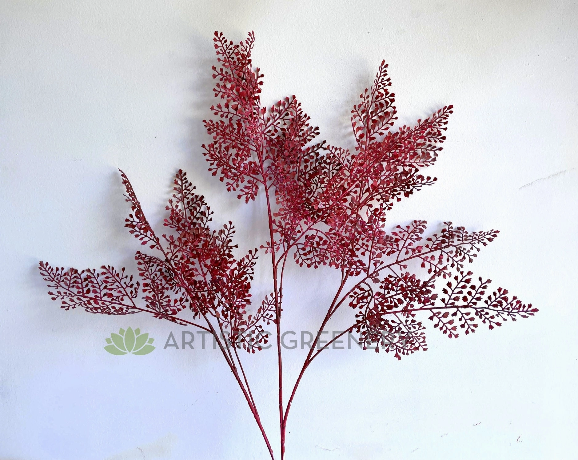 LEA0114 Red Maidenhair Fern Spray 103cm