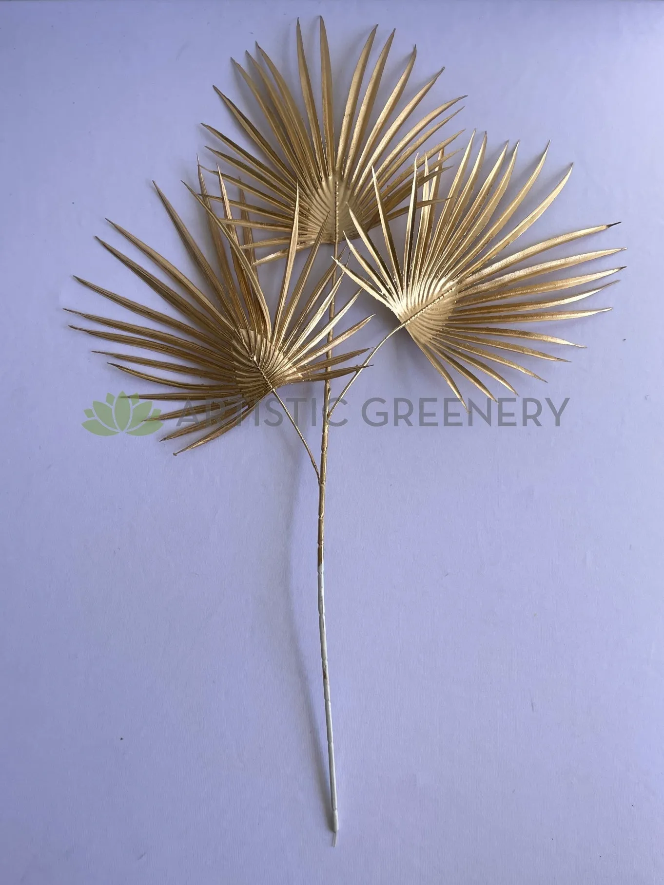 LEA0120 Gold Fan Palm Leaves 70cm