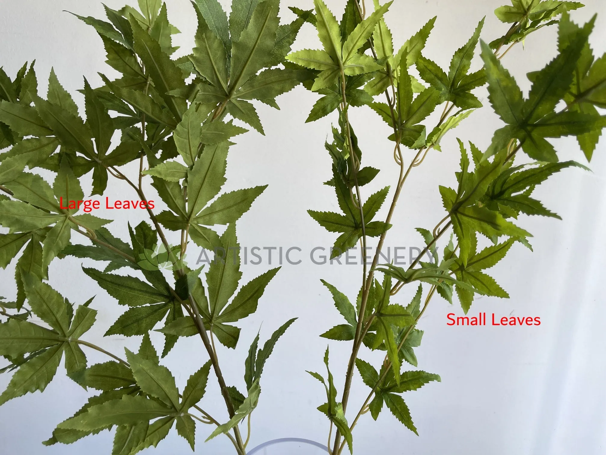 LEA0127 Maple Foliage Green 88cm 2 Sizes (Leaves)