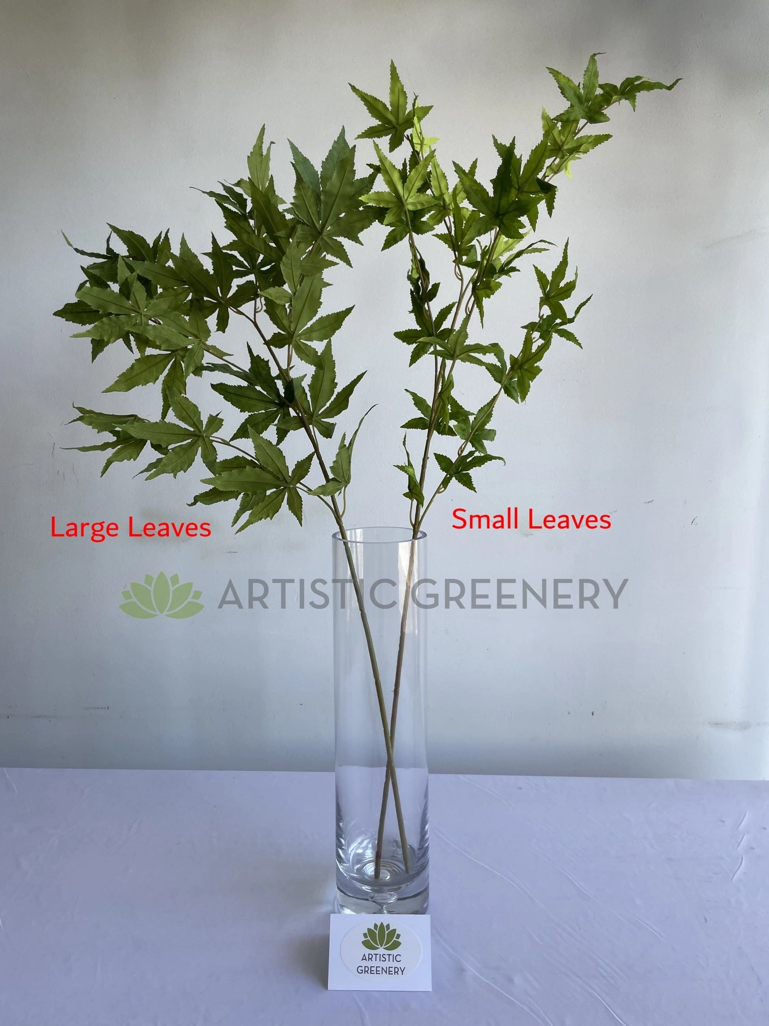 LEA0127 Maple Foliage Green 88cm 2 Sizes (Leaves)