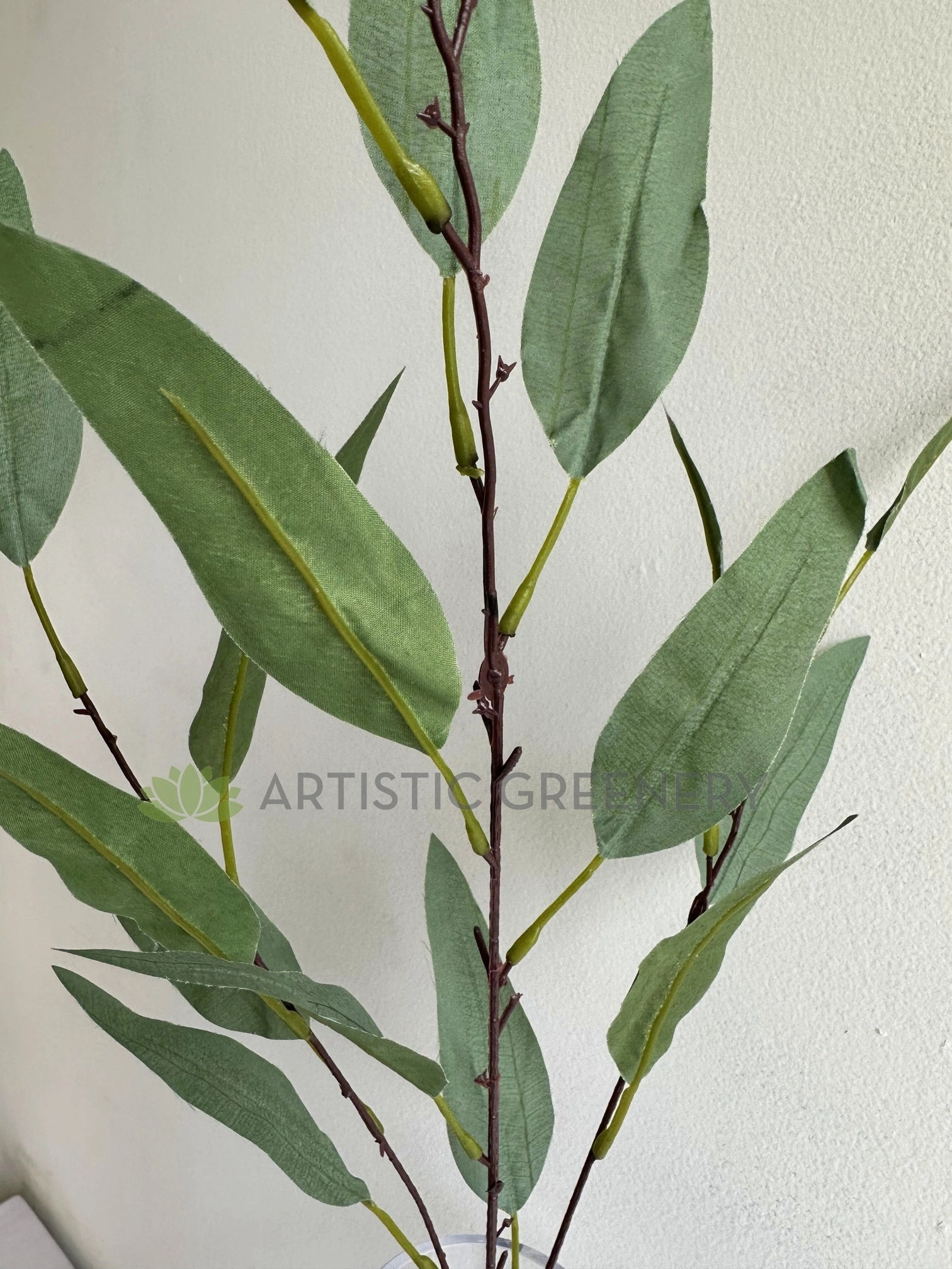 LEA0132 Eucalyptus / Gum Leaves Spray 92cm Green