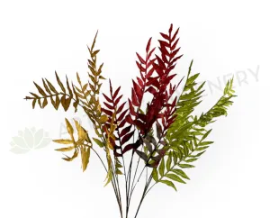 LEA0133 Fern Foliage 116cm Brown / Red / Green dried green plant  