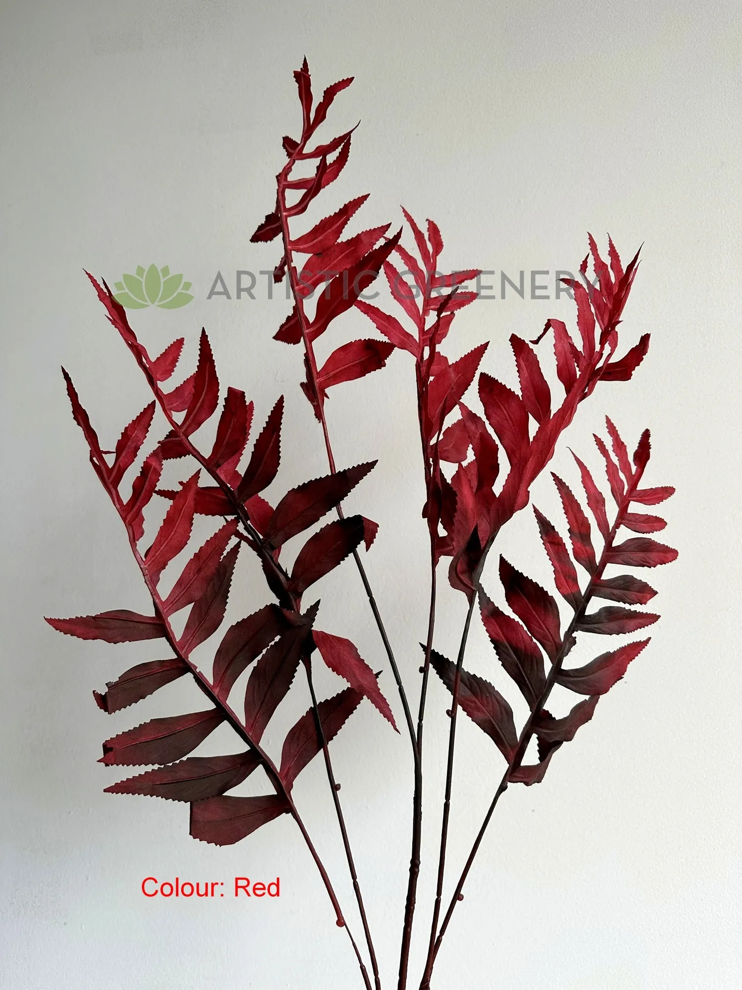 LEA0133 Fern Foliage 116cm Brown / Red / Green