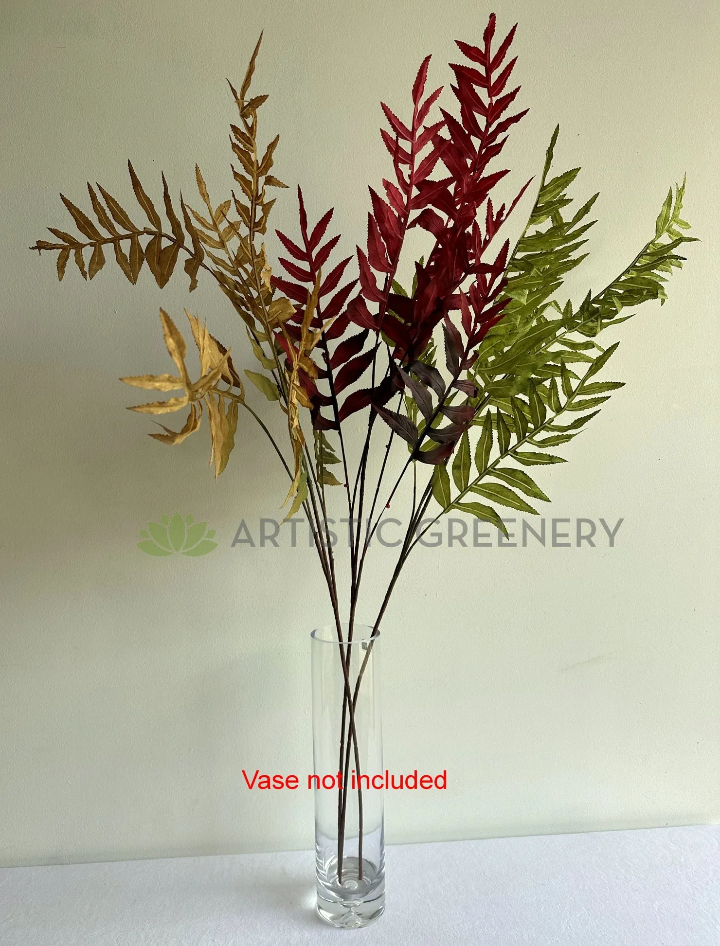 LEA0133 Fern Foliage 116cm Brown / Red / Green