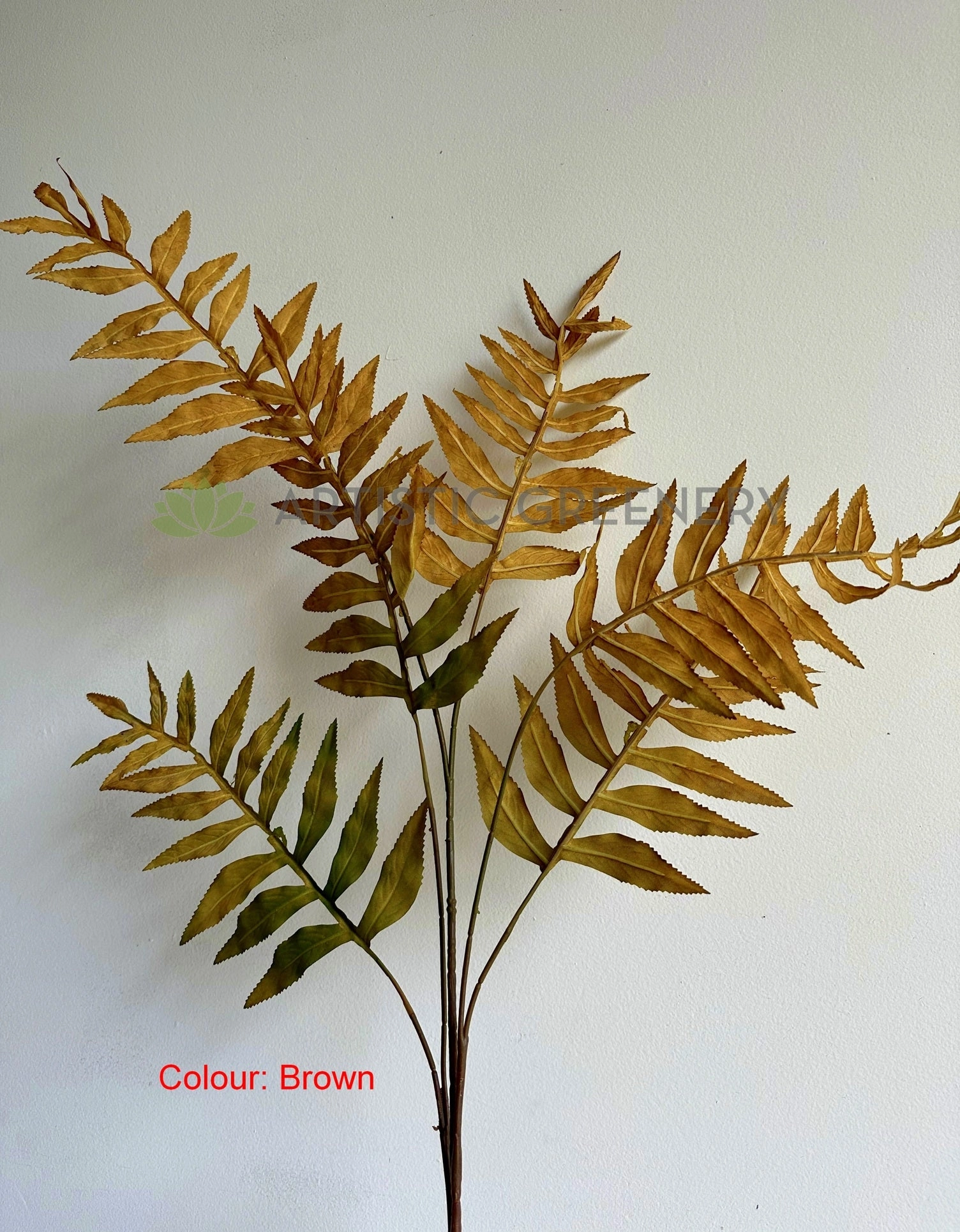 LEA0133 Fern Foliage 116cm Brown / Red / Green