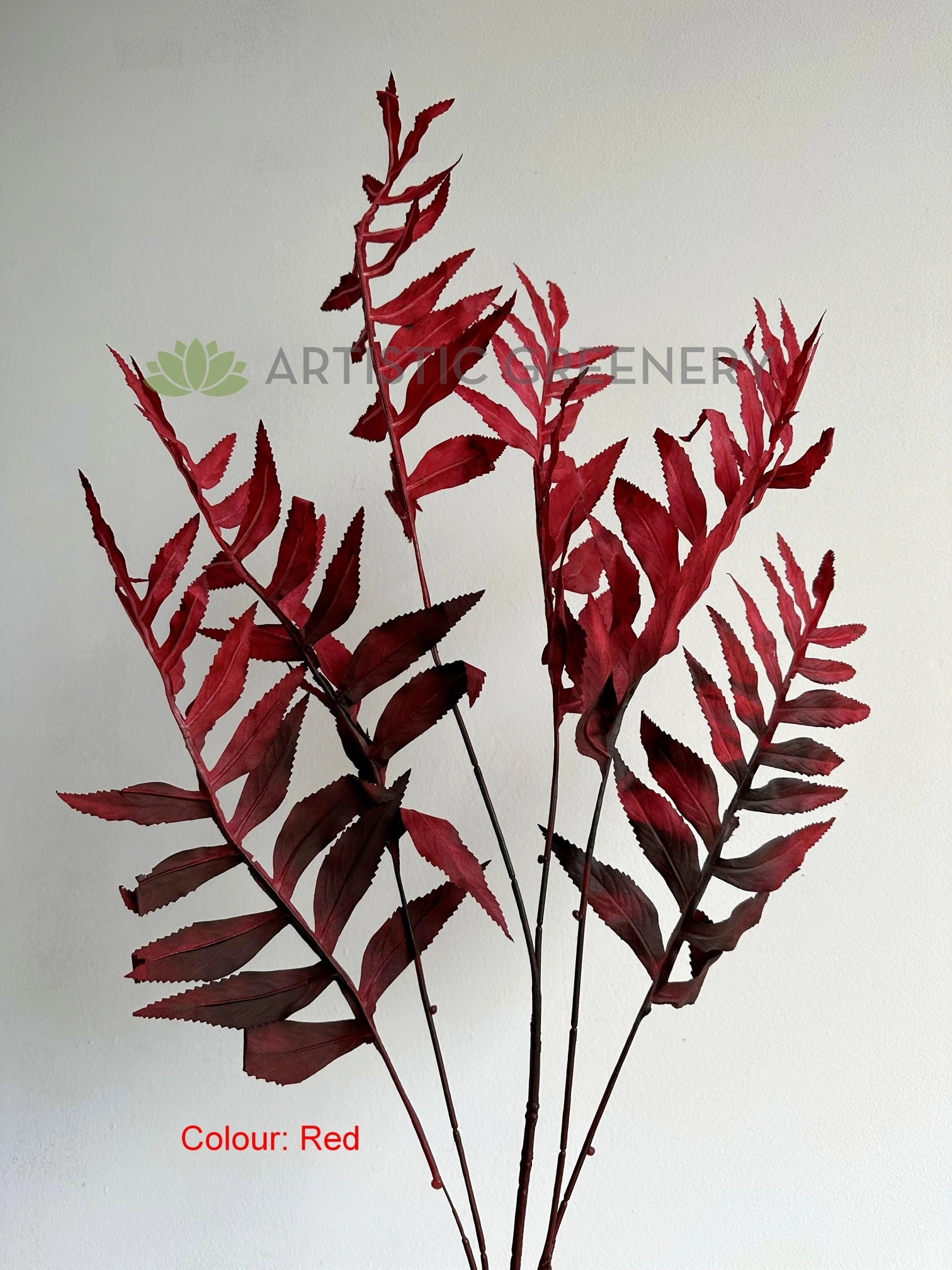 LEA0133 Fern Foliage 116cm Brown / Red / Green
