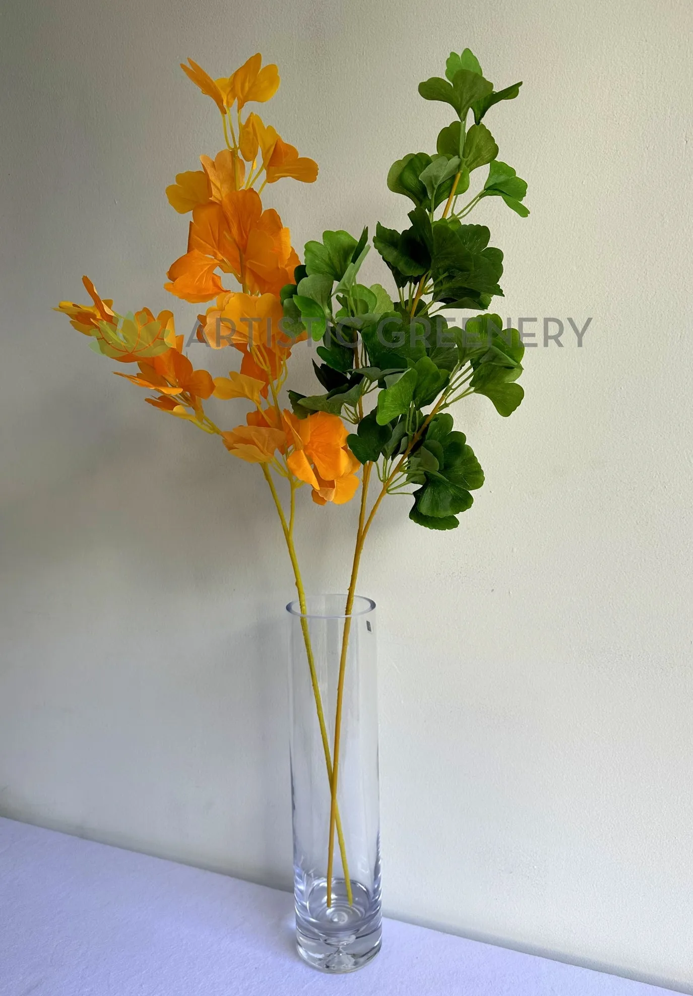 LEA0135 Ginkgo Foliage 88cm Yellow / Green