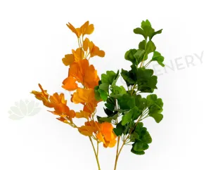 LEA0135 Ginkgo Foliage 88cm Yellow / Green dried green plant  