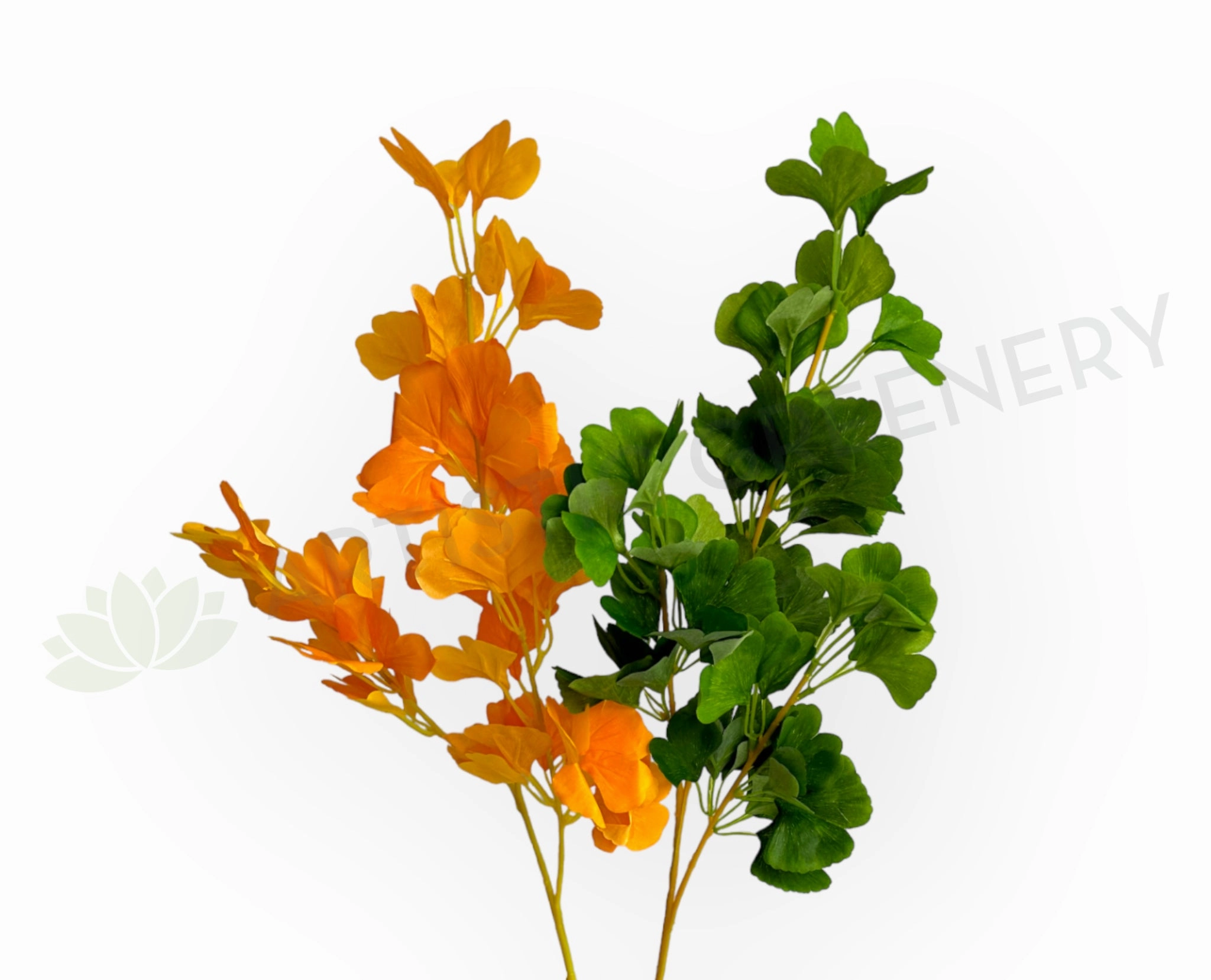 LEA0135 Ginkgo Foliage 88cm Yellow / Green indoor plant stand  