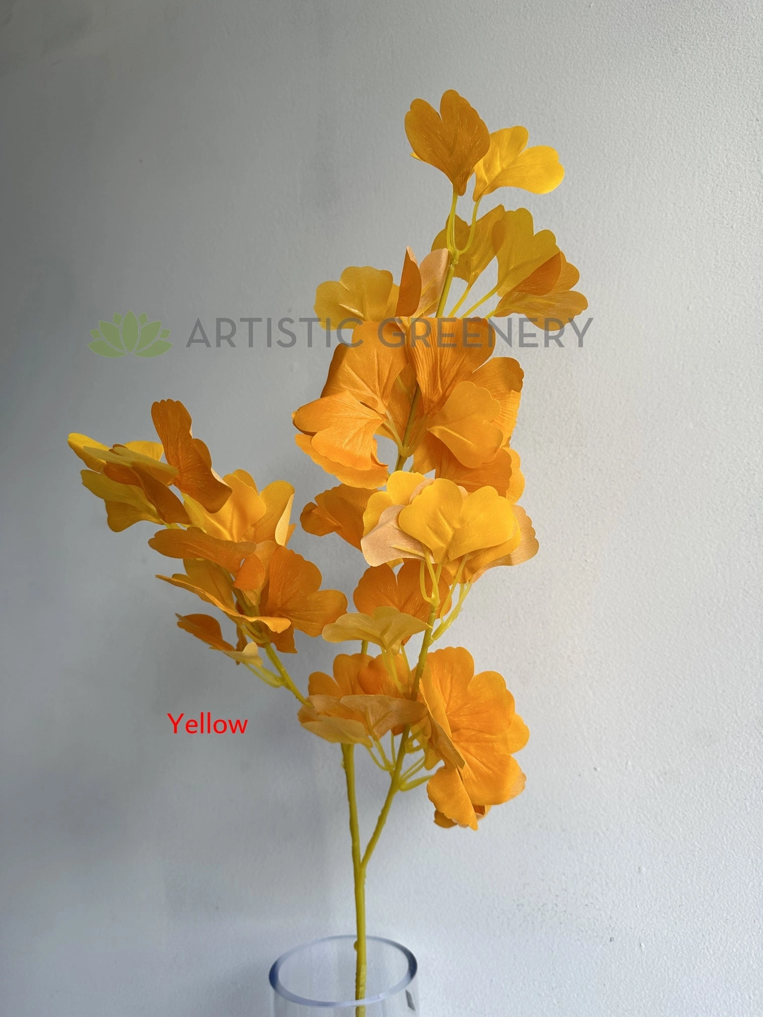 LEA0135 Ginkgo Foliage 88cm Yellow / Green