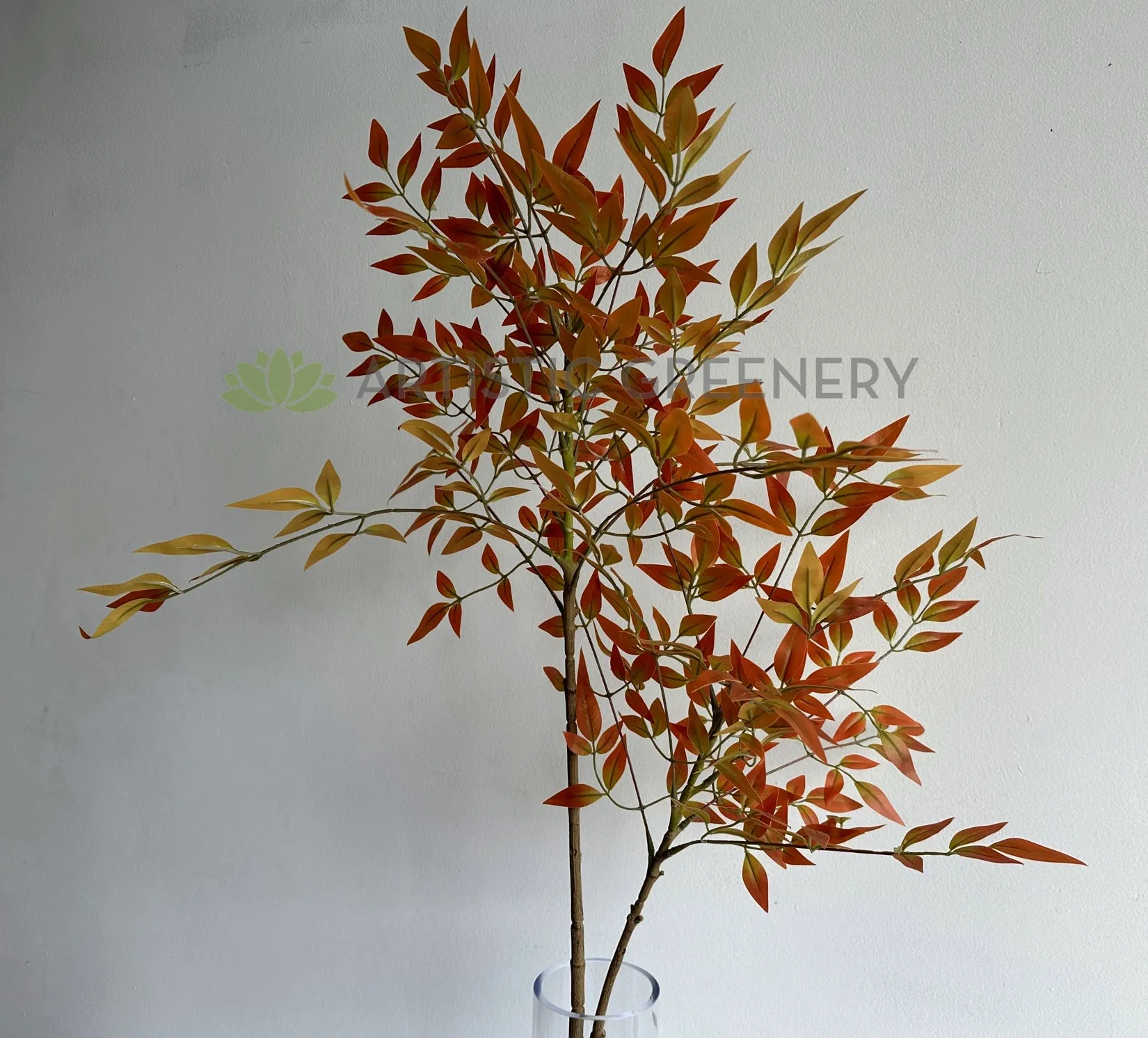 LEA0136 Sacred Bamboo / Nindina Foliage 110cm Autumn Style