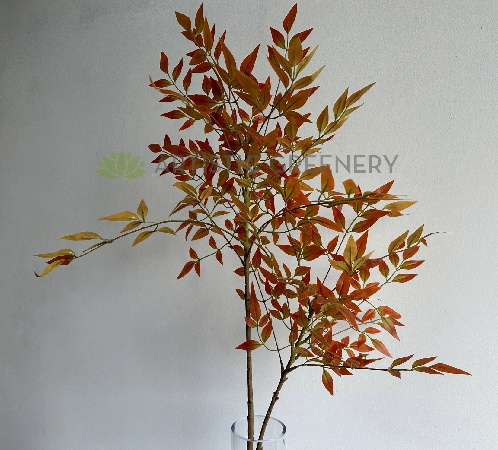 LEA0136 Sacred Bamboo / Nindina Foliage 110cm Autumn Style