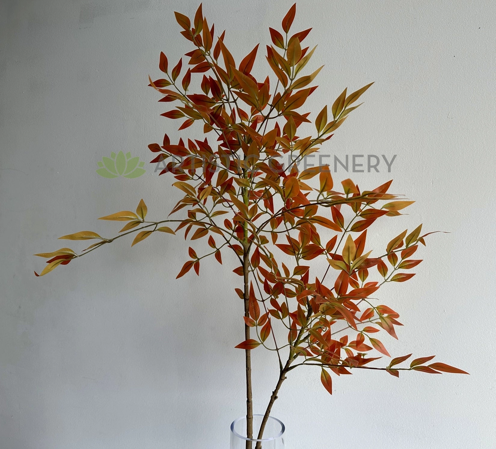 LEA0136 Sacred Bamboo / Nindina Foliage 110cm Autumn Style