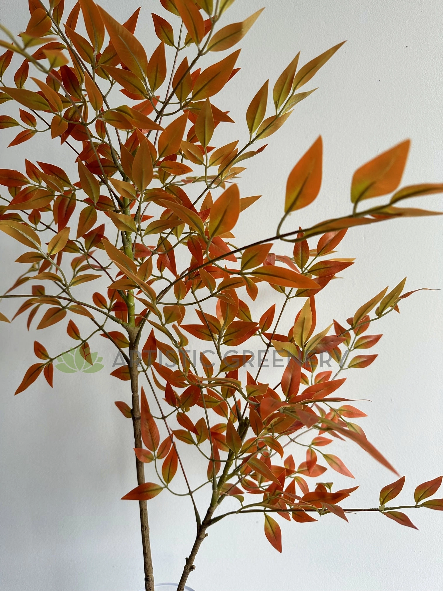 LEA0136 Sacred Bamboo / Nindina Foliage 110cm Autumn Style