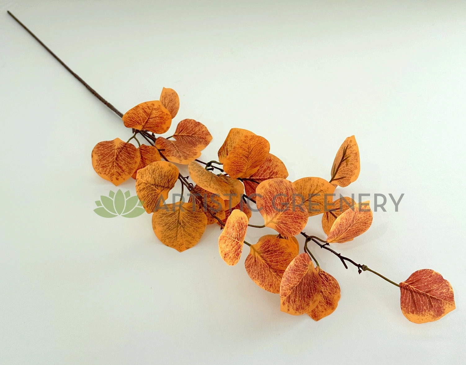 LEA0142 Autumn Fall Eucalyptus Foliage 81cm Orange / Brown