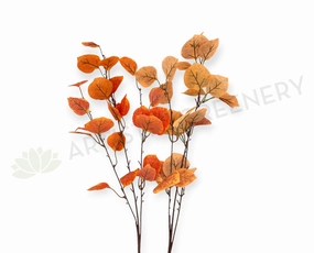 LEA0142 Autumn Fall Eucalyptus Foliage 81cm Orange / Brown xl flower pot  