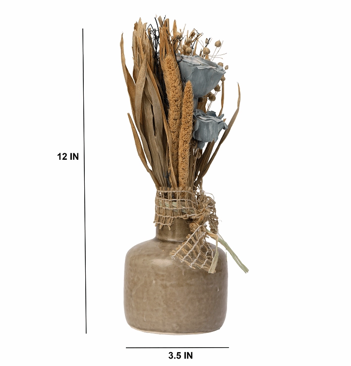 Lea Dried Ocean Blue  Small Vase