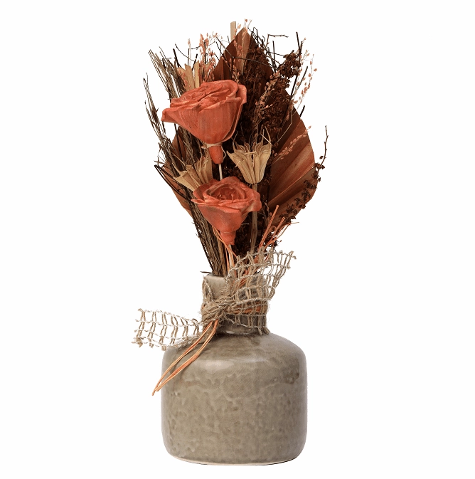 Lea Dried Sunset Orange Small Vase